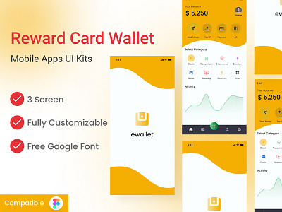 Rewards Cards Wallet App UI Kit