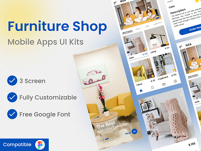 Furniture Shop app concept drink eccommerce fastfood food app burger furniture apps. pizza restaurant