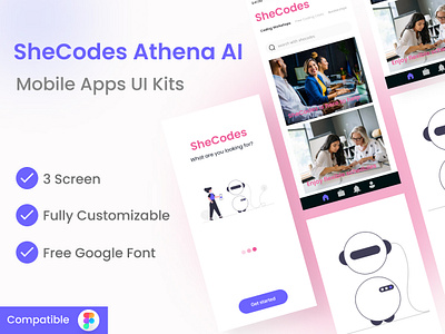 SheCodes Athena AI android app apps. barcode bitcoin concept drink fastfood food app burger ios pizza restaurant