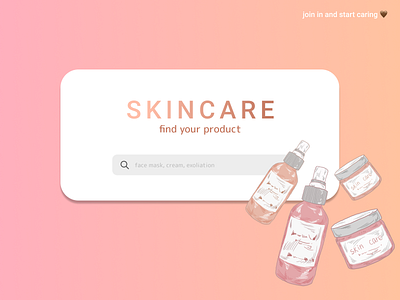 Skincare search engine | UI Challenge