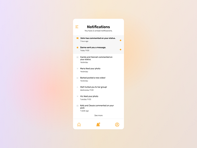 Notifications feed | UI Challenge