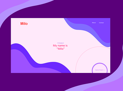 "Milo" custom portfolio design design icon illustration logo ui ux web webdesign webdesigner webdesigns website website design