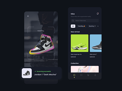 Nike - AR concept ar augmented reality brand design graphic design minimal nike reality sport ui ux virtual vr