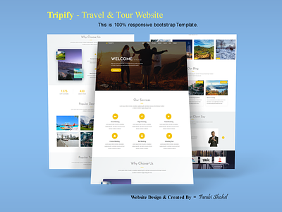 Tripify - Travel & Tour Website design emailmarketing emailnewsletter freelancer frontend landingpage mailchimp psdtohtml psdtowordpress web webdesign webdevelopment website wordpress