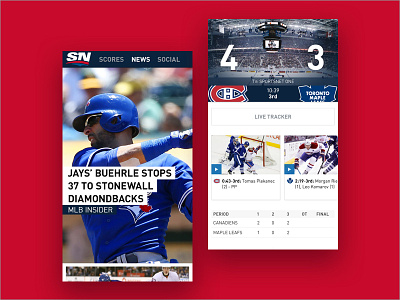 sportsnet.ca mobile app app design mobile sports toronto