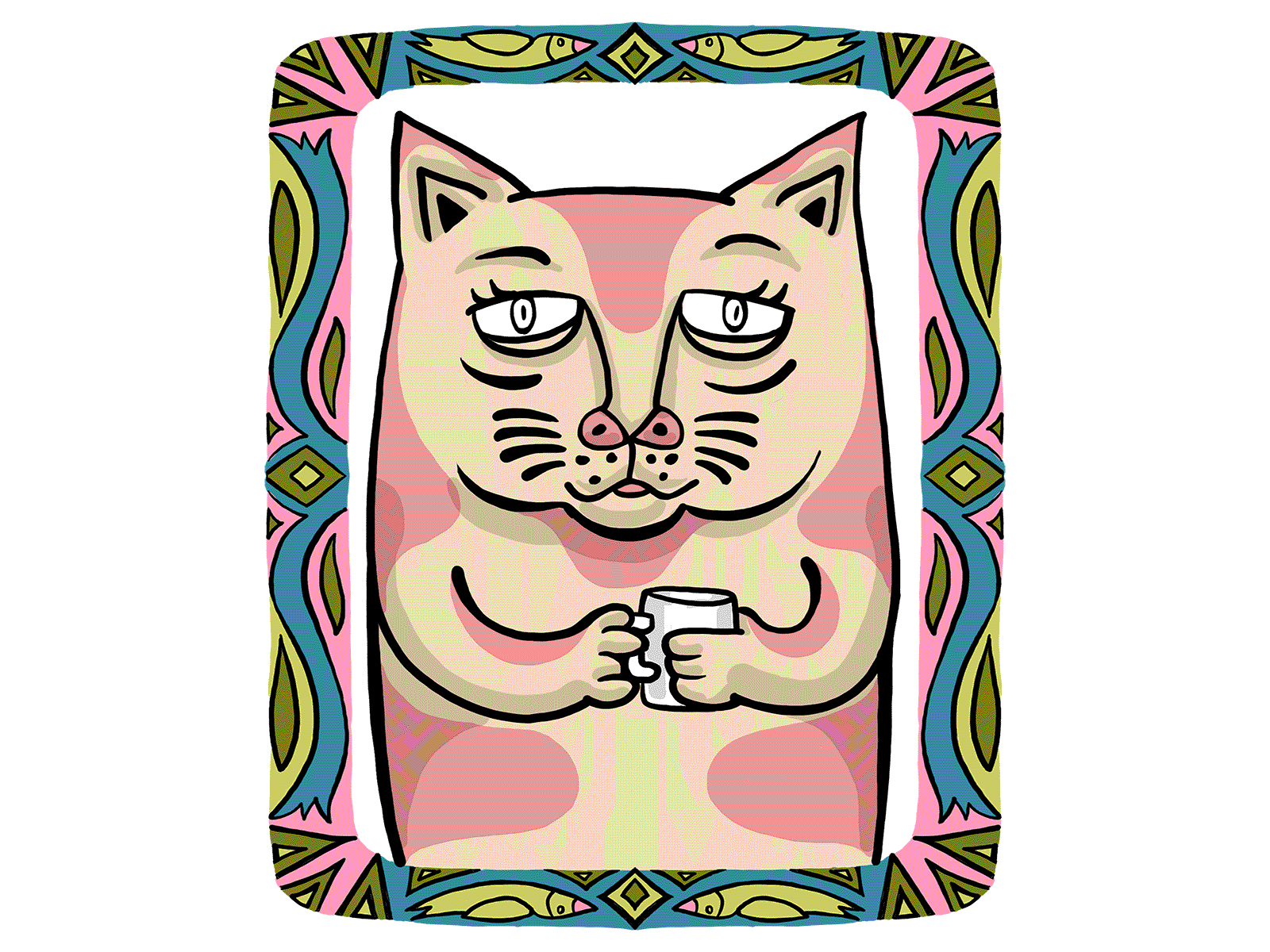 Catological gif icon illustration wacom