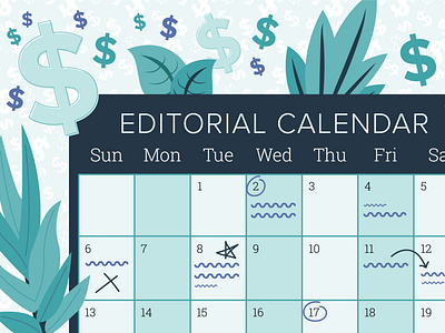 Editorial Calendar Newsletter Illustration