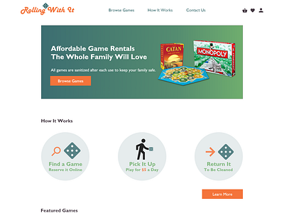 Rolling With It - Game Rental Website