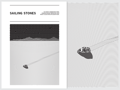 Sailing stones and black white