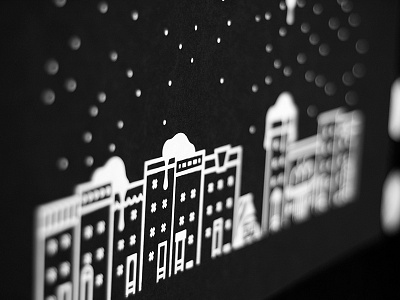 Star Jelly Detail black and white blob city french paper jelly philadelphia row home screen printing screenprint silk screen