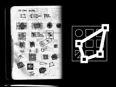 PHL Crime Mapper branding grid logo sketch