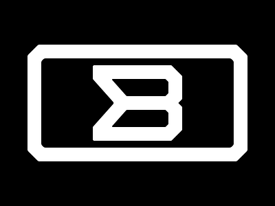 B b branding logo retro