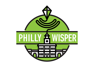 Philly Wisper crest green independence hall kite logo philadelphia philly