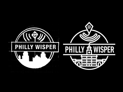 Philly Wisper process indy hall kite logo