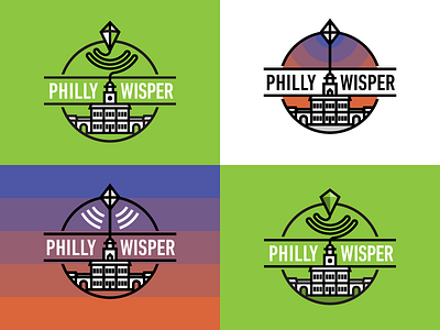 Philly Wisper - Alts branding gradient green indy hall kite logo