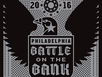 Battle on the Bank eagle philadelphia philly poster roller derby