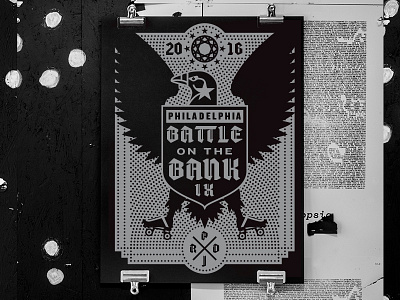 Battle on the Bank gig poster poster screen print