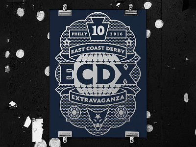 ECDX gig poster keystone philadelphia philly poster print roller derby screen print