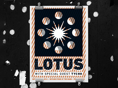 Lotus & Tycho gig poster lotus screen printing tycho