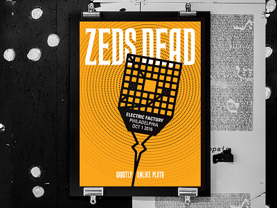 Zeds Dead fly swatter gig poster poster screen print zeds dead