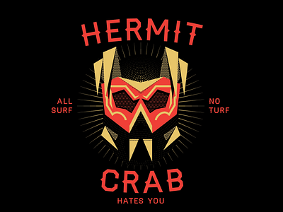 Hermit Crab hermitcrab illustration merch merchandise tshirt wrestling