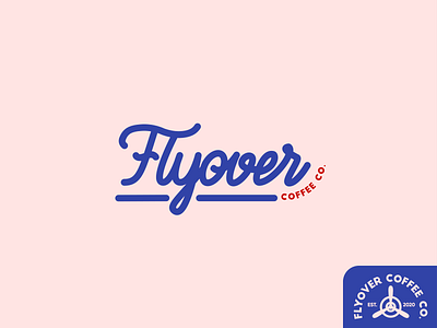 Flyover logo adobe illustrator blue branding coffee colorful design icon logo minimal pink red retro typography vector vintage vintage logo
