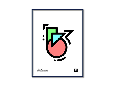 "Bouncy" POSTER SERIES #2 adobe illustrator colorful design illustration minimal poster posterdesign vector