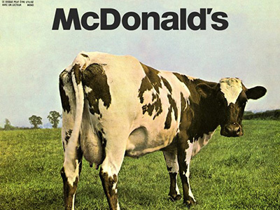 Bands for Brands - Pink Floyd for Mc Donald's band brand cover cow floyd fun lp mc donalds pink pink floyd rebrand