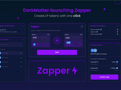 Dark Matter Defi - Zapper Tool Design