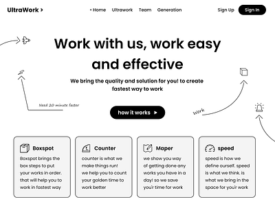 UltraWork - small view from home page! branding design graphic design ui ux
