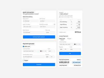 User interface for payment process design graphic design ui ux