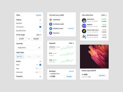 NFT UI kit design graphic design ui