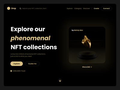 Drop - NFT market place design graphic design ui