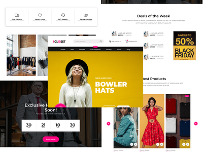 Fashion e-commerce template creative designer envato fashion marketing template ui uidesign ux design uxdesign website