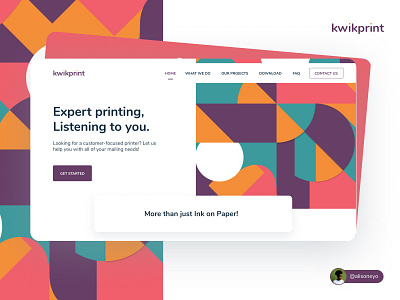 KWIKPRINT - A printing agency creatives design designer designs printing productdesign ui uiuxdesigner ux