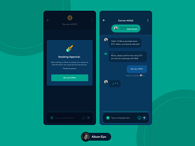 Crypto Escrow Chat crypto design ui ux web3