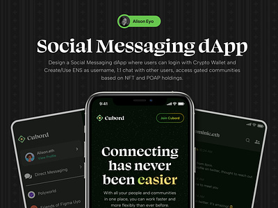 Social Messaging dApp crypto dao dapp design ui ux web3