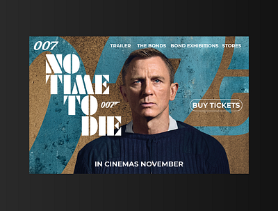 007 No Time To Die concept design branding design minimal ui ux web website