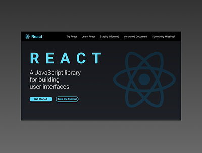 React Concept Design design minimal ui ux web website