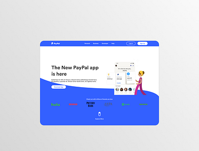 PayPal Concept Design design minimal ui ux web website