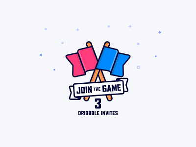 Dribbble Invites! badge design draft dribbble icon illustration invitation invite invites tarful vector