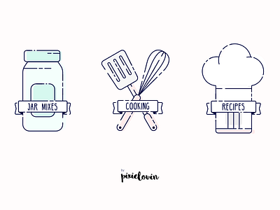 Kitchen icons cooking design food icon set icons illustrations jar kitchen recipes tarful ui utensils
