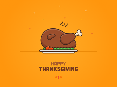Happy Thanksgiving! autumn design fall holidays icon illustration tarful thanksgiving turkey vector