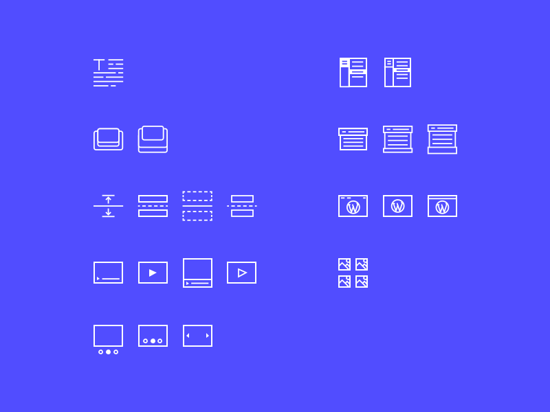 Icons exploration features vector illustration tarful onboarding process dashboard wordpress framework ui ux concept webapp design icons