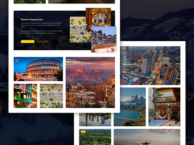 Travel cards booking card layout experience grid design journey lading page listing tourism web travel ui ux website
