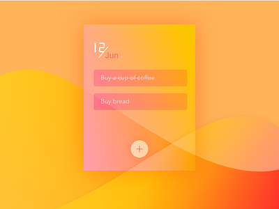 To-do List app card date gradient list ui to do