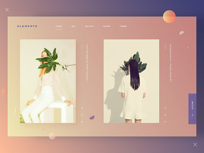 Elements color concept display fashion gradient image ui website