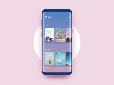 Movie app card clean film gradient movie ui