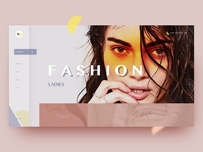 Web Home Page clean color concept fashion home layout pink web