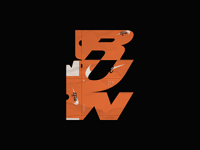 RUN design illustration typography